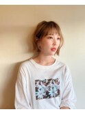 切りっぱなしシースルーボブ