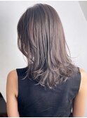 グレージュミディ_グレーベージュレイヤーロング_ba354561