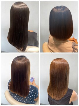 美容室フルール ★縮毛矯正ロング♪コスメストレート髪質改善ココアベージュ