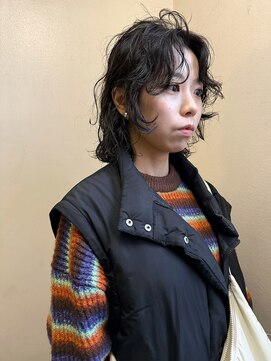 ソイ 下北沢(soi) 【wave perm】ボブ_ウルフ_ウェーブパーマ_センターパート