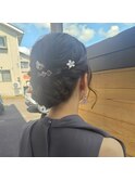 編み込みヘアセット