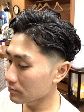 コダマ 新大塚店(KODAMA) アップバングツーブロックパーマスタイル
