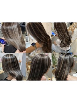 大人女性にもおすすめな派手すぎないデザインカラーが◎透明感・艶カラーで上品な仕上がりに[宇都宮]