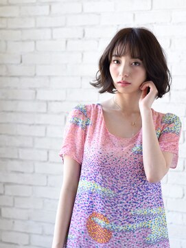 カバーヘア ブリス 志木南口駅前店(COVER HAIR bliss) アッシュブラウンくせ毛風重めミディアムボブパーマtk5志木