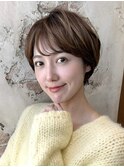 ［岩田莉奈］大人かわいい小顔ひし形ショートボブ　新宿