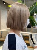 ミルクティーアッシュベージュレイヤーボブショートウルフボブ