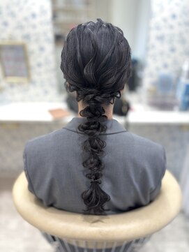 サクララ(Sakura la) ロング編み下ろし/参列ヘア/二次会ヘア/ロング/アップヘア