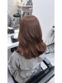 縮毛矯正で艶髪カラーに。
