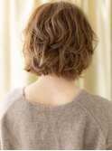 細めハイライトくせ毛風抜け感ウェーブミディアムY川口30代40代