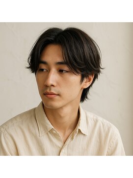 スープレックス ヘアーデザイン(SOUPREX HAIR DESIGN) 大人メンズセンターパートミディアムレイヤー　20代 30代 40代
