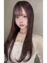 オズ 梅田店(OZ) ワインブラウン/レイヤーカット/エクステ60枚