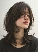 30代40代◎美髪レイヤーカット×深みブラウンロング
