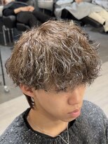 ビカムメンズヘアー 栄店(become men's hair)&nbsp;ブラウンカラー／シャドウパーマ／メンズウルフパーマ