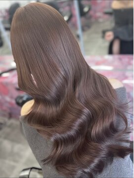 ペレ 渋谷(PELE) イメチェン/ピンクベージュ/アンブレラカラー/前髪/渋谷