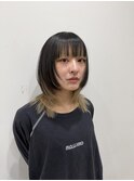 インナーブロンド×ロングウルフ