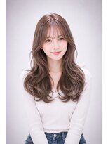 エートス(ethos)&nbsp;三好市美容室 韓国風くびれレイヤー×アッシュグレージュ