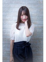 ヘアーアートシフォン 池袋西口店(Hair art chiffon)&nbsp;ミニマムボブモードジグザグバング3Dカラーノットヘアブルージュ