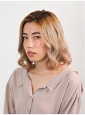 〈wave佐藤店〉エアリーミディミルクティベージュデザインカラー