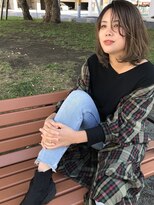 ヘアメイク マルナ 本店(HAIR MAKE MALUNA)&nbsp;［MALUNA ヒマワリ］グラデ×ハイライトでこなれミディアム☆