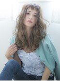【ロンド恵比寿店】オン眉前髪ミックスウェーブセミロング