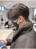 美シルエット前下がりセンターパート