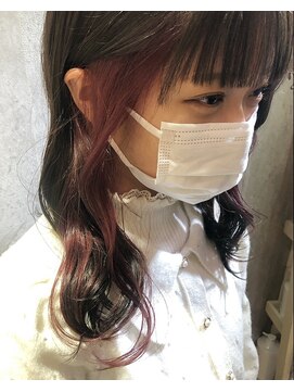ヘア セフィール 八千代中央店(hair C'feel) 初ブリーチで大成功!インナーカラー超キテます!!
