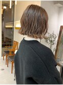 *大人気ウェーブボブ×ベージュカラー*