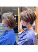 絶壁解消×くびれ×30代40代50代×ひし形大人ショートボブ永