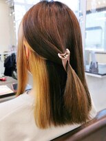 バームヘア(balm hair)&nbsp;20代30代大人かわいいミルクティーベージュインナーカラー