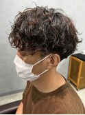 波巻きスパイラルパーマメンズマッシュツイストスパイラルパーマ