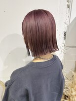 カフカ(CAFCA)&nbsp;切りっぱなしボブ×ラベンダーピンク.
