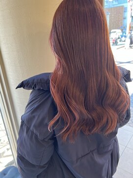 ルッソカナン(Lusso canaan) カシスチェリーレッド/ゆる巻きワンカール/30代40代50代