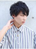 ナチュラルマッシュパーマ×爽やかツーブロックショート×黒髪