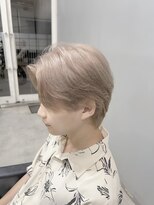 イヴ 原宿(I've)&nbsp;ハイトーンベージュ×毛流れセンターパート【原宿/i've】tomoya