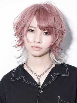 ガルテ(GARTE) ウルフカット/韓国/小顔効果/ピンク/インナーカラー/ホワイト