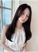 ミニウルフレイヤーカットデジタルパーマチェリーブラウン