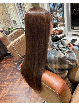 スカイウィズサロンヴィレッジ(Sky with SALON VILLAGE) 髪質改善カラーと髪質改善トリートメントで極上のツヤブラウン