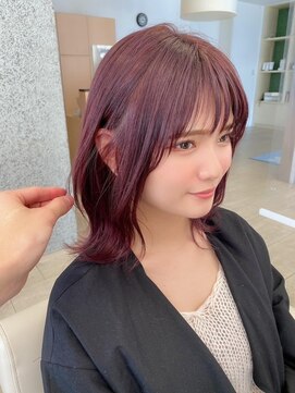 アール ヘアー デザイン(r hair design) サラツヤロングベージュカラーブリーチしない透明感カラー