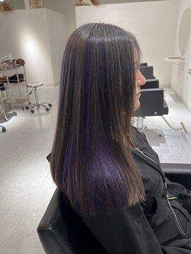 ミルメルシー(Mille mercis) インナーカラー　パープル