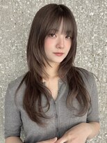 ローネス ギンザ(LONESS ginza)&nbsp;ロングレイヤー/小顔カット/くすみベージュ/透明感カラー