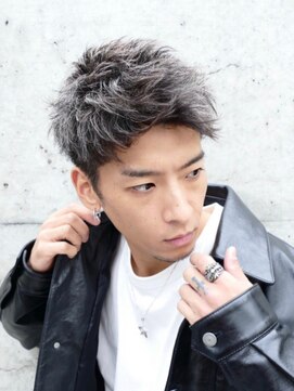 アンサー 渋谷(ANSWER) ススパイキーショートツイストパイラルパーマ短髪ツーブロック