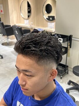 オールバックパーマ