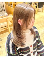 オーガニックエコ 川越(organic+eco)&nbsp;透明感◎ブリーチなしレイヤーカット×アッシュベージュ