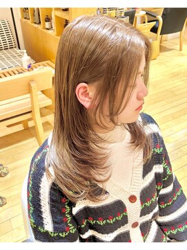 オーガニックエコ 川越(organic+eco) 透明感◎ブリーチなしレイヤーカット×アッシュベージュ