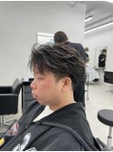 フェザーパーマ　センターパート　フェザーショート