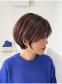 ナチュラル白髪ぼかし丸みショート【suiw】昭和町/天王寺/阿倍野