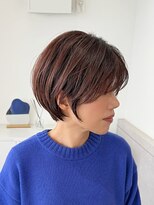 スイ(suiw) ナチュラル白髪ぼかし丸みショート【suiw】昭和町/天王寺/阿倍野