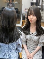 ルアナ 名古屋店(Luana) ブリーチなしカラーでつくるオリーブグレージュ/名古屋名駅亀島