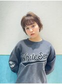 ハンサムショート/丸みショートボブ/20代30代40代50代/顔周り