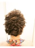 編み込みアップ